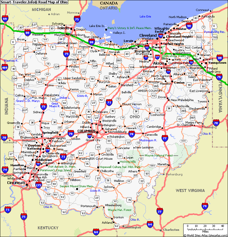 map of ohio - America Maps - Map Pictures