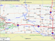 map of south dakota