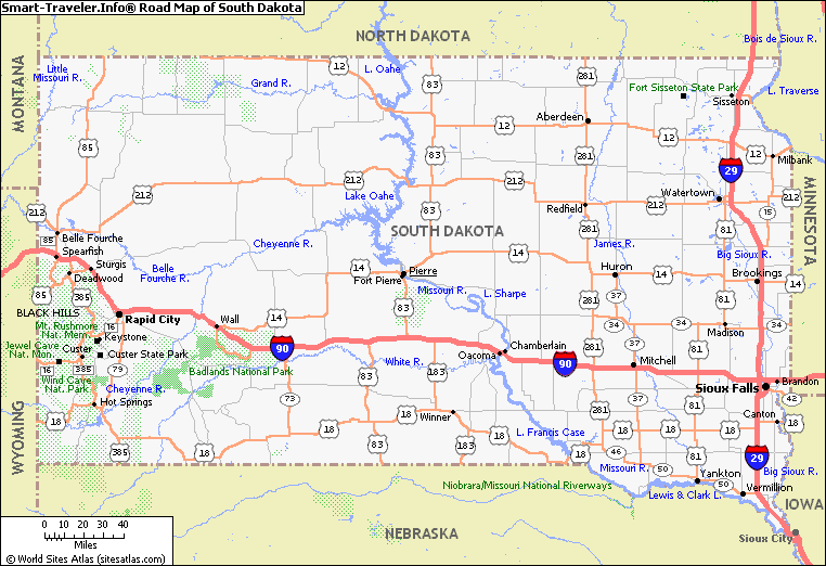map_of_south_dakota map_of_south_dakota
