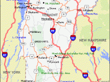 map of vermont