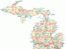 michigan road map