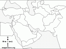 middle east outline maps