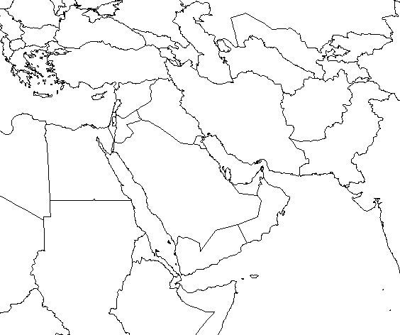 Middle East Outline Maps Middle East Maps Map Pictures