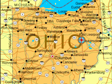 map of ohio