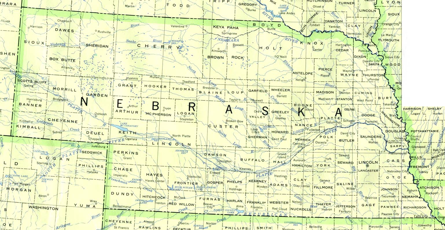 map of nebraska
