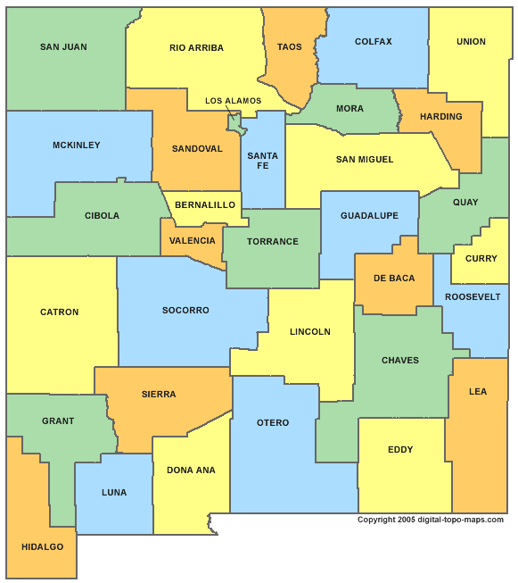 new mexico county map new mexico county map
