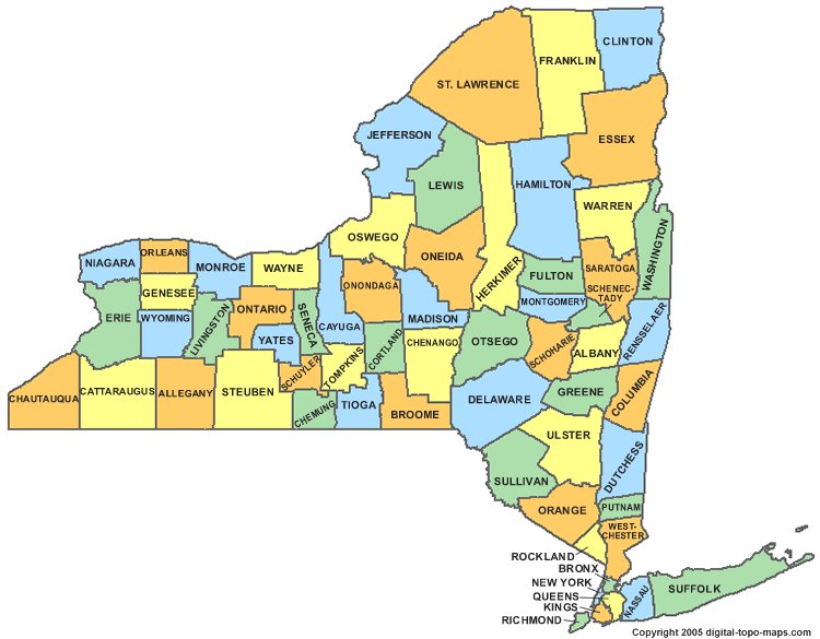 new york county map new york county map