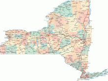 new york road map