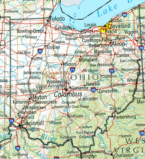 Map Of Ohio America Maps Map Pictures