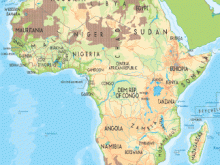 physical map africa