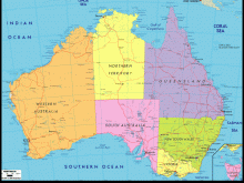 political map of australia