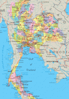 political map of thailand