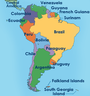 continents south america - Map Pictures