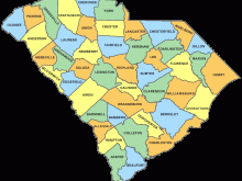 south carolina county map