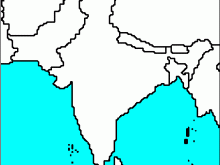 south asia map outline