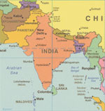 south asia political map