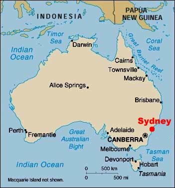 Sydney Australia Map Map Pictures