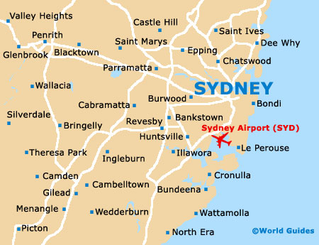 australia map sydney