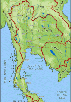 detailed map of thailand