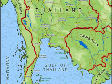 detailed map of thailand