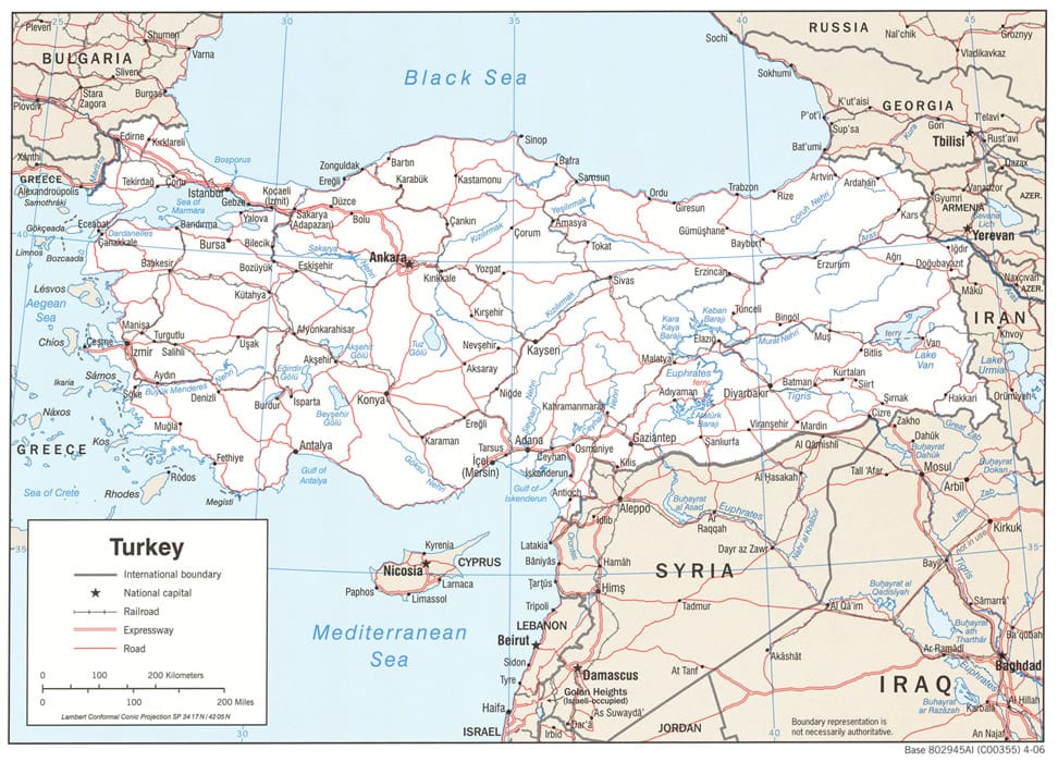 turkey map political turkey map political