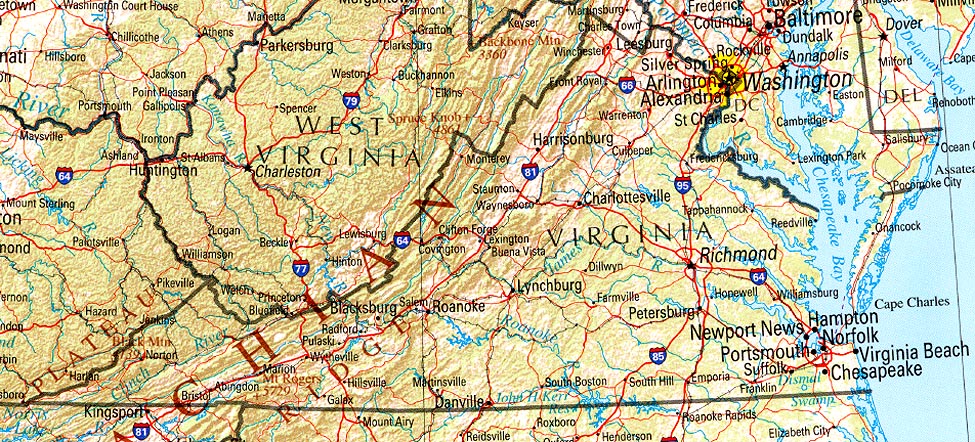 Virginia map Virginia map