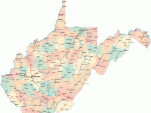west virginia road map