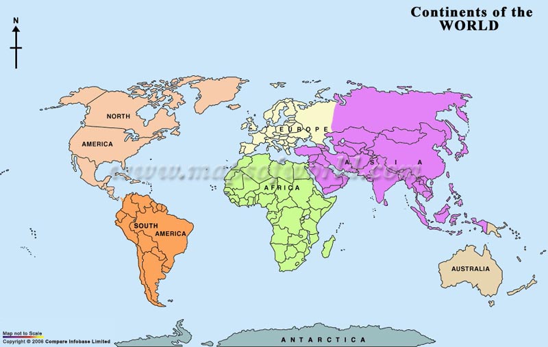 world continents map