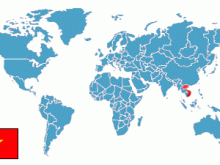 world map Vietnam