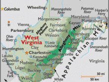 map of west virginia