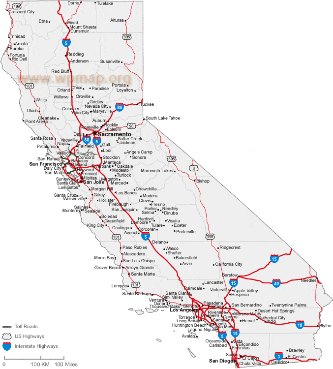 map of california cities map of california cities