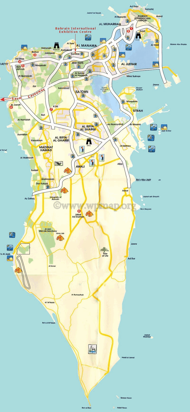map of bahrain map of bahrain