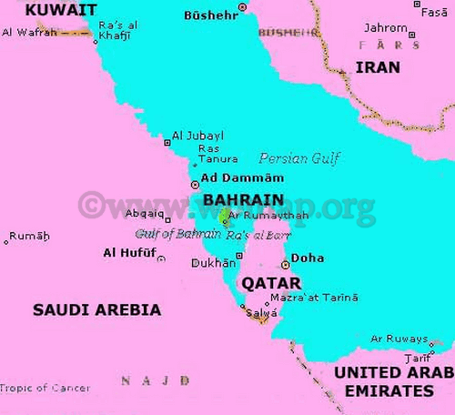 map of bahrain map of bahrain