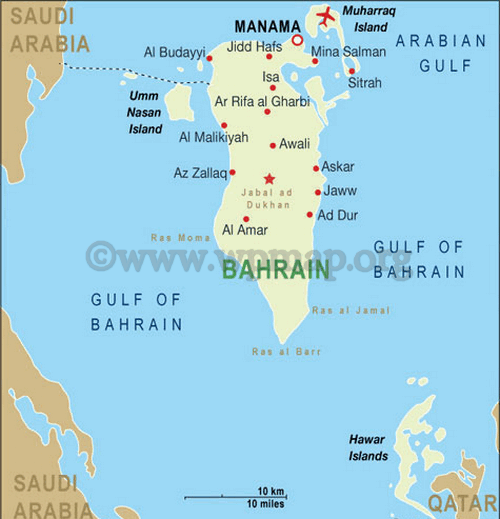map of bahrain map of bahrain