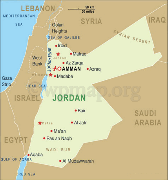 capital of jordan map