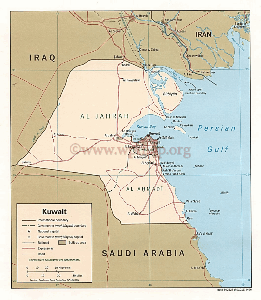 kuwait map