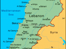 map of lebanon