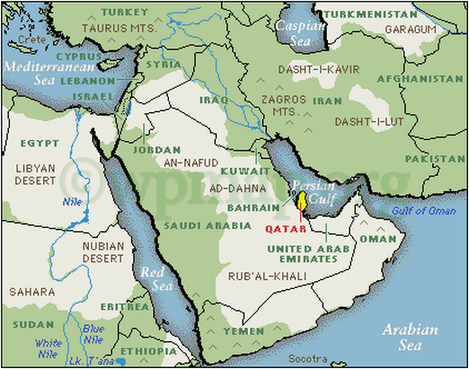 map of qatar1 map of qatar1