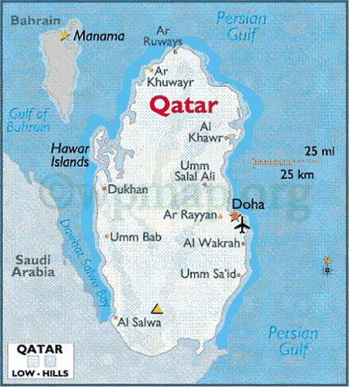 map of qatar3 map of qatar3