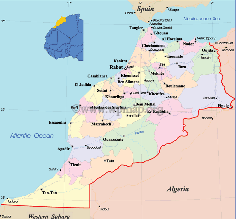 morocco map morocco map