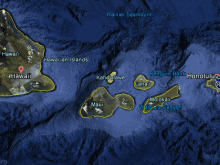 satellite map of hawaii