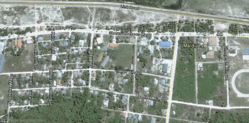 satellite map of maldives