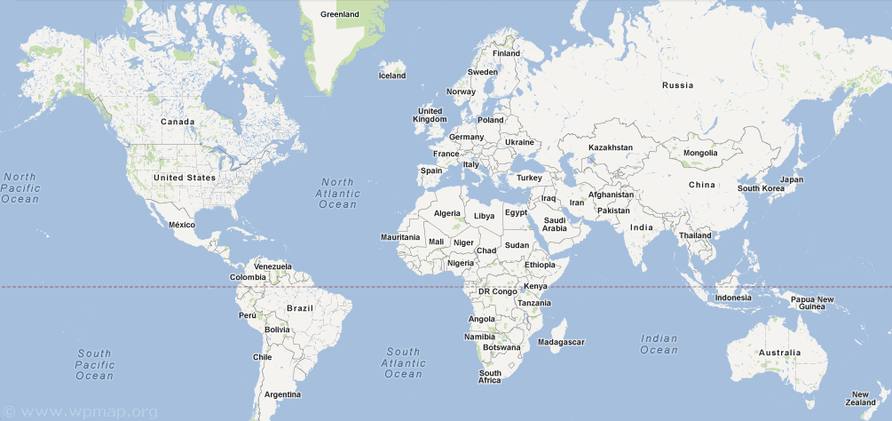 satellite map of the world