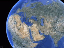 satellite map of the world