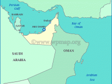 united arab emirates map