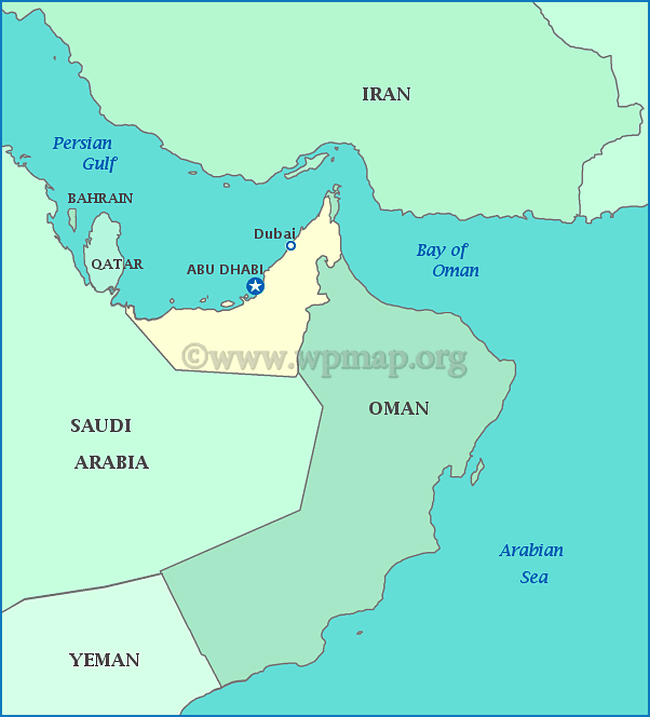 united arab emirates map united arab emirates map