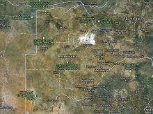 satellite map of botswana1