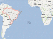 satellite map of brazil 1