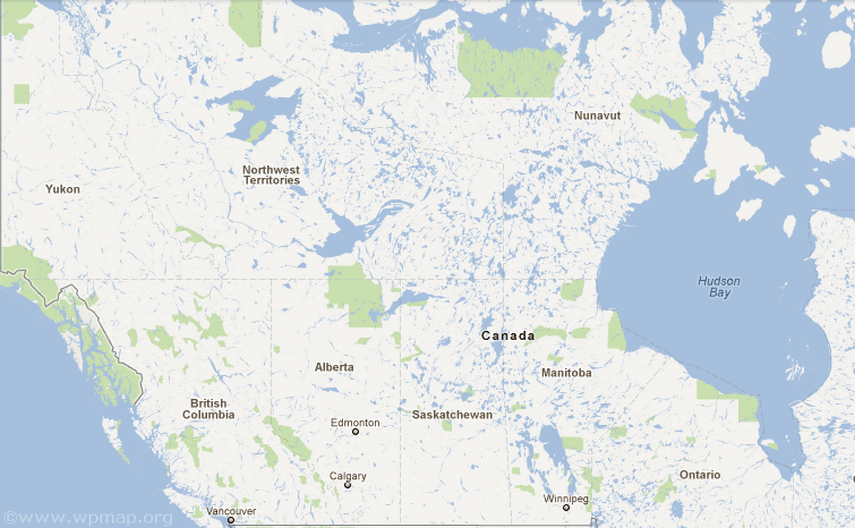 satellite map of canada