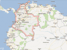 satellite map of colombia